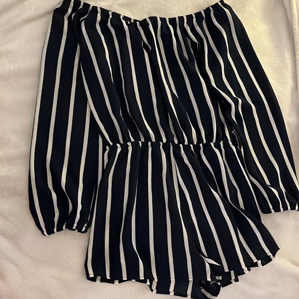 Forever 21, size S, blue and white striped